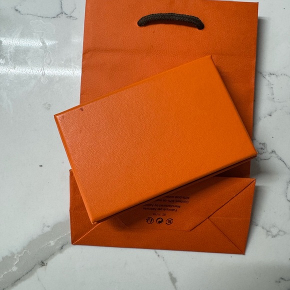 Hermès Orange Gift Box and Bag with ribbon - Picture 2 of 4